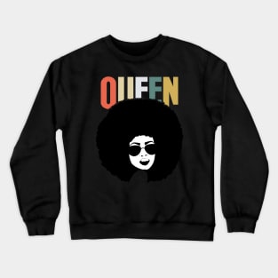 Strong Black Woman Afro Words Art Natural Hair Crewneck Sweatshirt